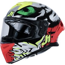 Justone Just1 J-Str Demonıc Red Yellow Black Gloss Kask