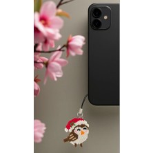 Seard Miyuki Boncuk El Yapımı Kırmızı Şapkalı Kuş Telefon Çarmı - Charm