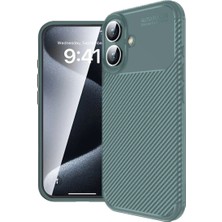 SBN - Store Apple iPhone 16 Plus Kılıf Auto Focus Karbon Kapak - Koyu Yeşil