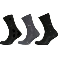 D'S Damat Ds Damat Pamuk 3'lü Çorap Set Desenli