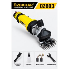 Özbahar OZB03 320W Elektrikli Profesyonel Koyun Kırkma Makinesi – 2400 Dev/dk, Beyuhan Bıçak, Yedek Kömürlü, Güçlü Motor