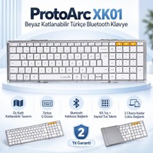 Proto Arc Protoarc XK01 Beyaz Katlanabilir Türkçe Bluetooth Klavye (CP016849)