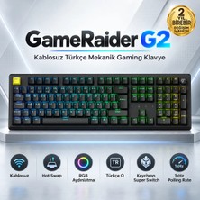 Gameraider G2 Keychron Super Switch Hotswap Rgb Kablosuz Türkçe Mekanik Gaming Klavye