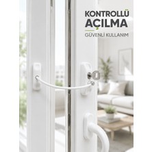 SBN - Store Beyaz Kablolu Pencere Kilidi Anahtarlı Güvenlik Sistemi Çocuk Koruma Aparatı