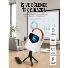 SBN - Store Projeksiyon Ev Sineması Bluetooth 4K Hd Kaliteli Görüntü Kumandalı