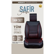 Şahinler Oto Aksesuar Audi A1 Hatchback Oto Koltuk Kılıfı Ön Arka Set Plus Serisi Siyah Kırmızı Şhn