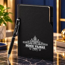 Bk Gift Kişiye Özel 374 Termo Deri Tarihli Ajanda & Siyah Touch Pen Tükenmez Kalem-14