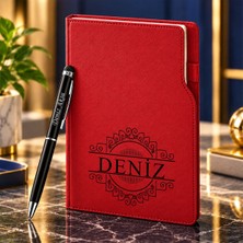 Bk Gift Kişiye Özel 374 Termo Deri Tarihli Ajanda & Siyah Touch Pen Tükenmez Kalem-11