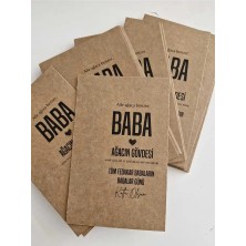 Etiket Dükkanı Babalar Günü Craft Kart 9*14 cm - 20 Adet