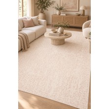 Hann Home Collection Demre Ekru Bej Modern Salon Oturma Odası Halısı Robot Süpürge Uyumlu Kolay Temizlenebilir Akrilik