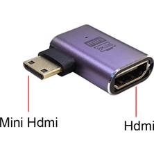Keepro 90 Derece HDMI Mini HDMI Çevirici 90 Derece Mini HDMI Çevirici