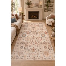 Hann Home Collection Rosına Modern Oturma Odası Salon Halısı Robot Süpürgeye Uyumlu Kolay Temizlenir Polyester Ipeksi Yum