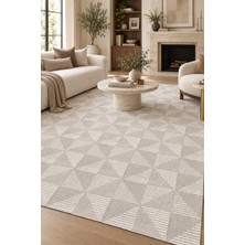 Hann Home Collection Eldos Vizon Krem Özel Ölçü Mutfak Koridor Halısı Kaymaz Taban Robot Süpürge Uyumlu Kolay Temizlenebi