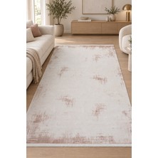 Hann Home Collection Celus Vizon Krem Özel Ölçü Salon Oturma Odası Koridor Halısı Robot Süpürge Uyumlu Akrilik Kolay Temi