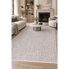 Hann Home Collection Lenox Bej Modern Salon Oturma Odası Halısı Robot Süpürge Uyumlu Akrilik Kolay Temizlenebilir Özel Öl
