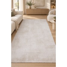 Hann Home Collection Aymeri Krem Vizon Özel Ölçü Salon Oturma Odası Koridor Halısı Robot Süpürge Uyumlu Kolay Temizlenebi