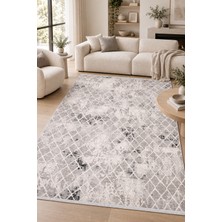 Hann Home Collection Tavus Krem Gri Özel Ölçü Salon Oturma Odası Koridor Halısı Robot Süpürge Uyumlu Akrilik Iplik Kolay