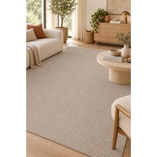 Hann Home Collection Güzide Gümüş Bej Kadifemsi Ultra Yumuşak Kaymaz Tabanlı Makinede Yıkanabilir Salon Mutfak Oturma Oda