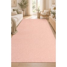 Hann Home Collection Güzide Kadifemsi Pembe Oturma Odası Halısı Kaymaz Tabanlı Yıkanabilir Ultra Yumuşak Kalın Salon Mutf