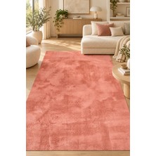 Hann Home Collection Fosya Peluş Halı Rose Ekstra Yumuşak Kaymaz Tabanlı Yüksek Havlı Tüy Dökmez Özel Ölçü Halı