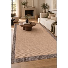Hann Home Collection Kavela Bej Sisal Görünümlü Robot Süpürge Uyumlu Leke Tutmaz Kolay Temizlenebilir Evcil Hayvan Dostu