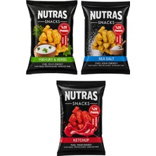 3'lü Karma Nohut Cips Paketi 50 G x 3 – Ketchup, Sea Salt, Yoğurt & Mevsim Yeşillikleri, Yüksek Proteinli Atıştırmalık