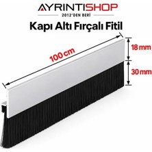 AYRINTISHOP Ayrıntıshop Kapı Alt Fırça Fitil - Alüminyum Kapı Alt Kıl Fırça Süpürgesi- 100CM