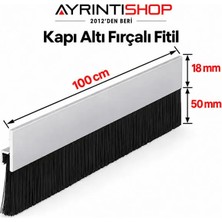 AYRINTISHOP Ayrıntıshop Kapı Alt Fırça Fitil - Alüminyum Kapı Alt Kıl Fırça Süpürgesi- 100CM
