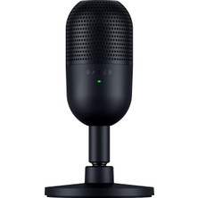 Fimer Seiren V3 Mini - Ultra Kompakt USB Mikrofon (14MM Kondenser Mikrofon, Kardioid Alma Deseni, LED Göstergeli Dokunarak Sessize Alma Sensörü, Dahili Amortisör, Tak ve Çalıştır) Siyah