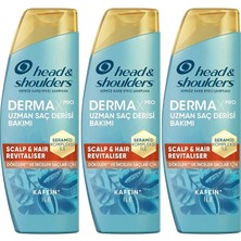 Fimer Dermaxpro Scalp & Hair Revitaliser Dökülme ve Kepek Karşıtı Şampuan Kafein ve Seramid ile 300ML 3lü Paket