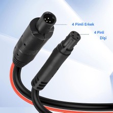 Keepro 4 Pin Uzatma Kablo 4 Pin Araç Arka Kamera Uzatma Kablosu 5 Metre