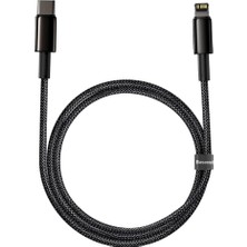 Fimer Tungsten Gold Hızlı Şarj Kablosu Type-C To Ip Pd 20W, 1m, Siyah