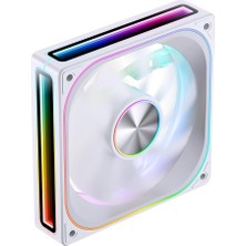 Fimer ZA-120W Pc Kasa Fanı, 4 Taraflı Sonsuzluk Aynalı Sessiz Bilgisayar Argb Fanı 2400RPM, Pwm Entegre M & F Kafası, Alüminyum Etiket, 28MM Kalınlık, Beyaz