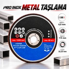 Badem10 115X6,0X22,23 mm Inox Taşlama Diski Profesyonel Paslanmaz Çelik Metal Profil Boru Sac Aşındırıcı