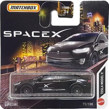 Fimer - Tesla Model x - Mbx Spacex 75/100 - HVN43 - Short Card - Siyah - Crew Transport Vehicle - Superfast Lesney - Mattel 2024-1:64