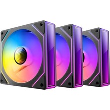 Fimer Vision 120 Argb, 3X120MM Pwm Fan, Infinity Mirror Tasarım, 44.5 Cfm, 29 Db, Hydraulic Bearing, 4-Pin, Kasa Fanı 3'lü Paket