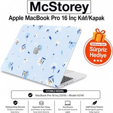 Fimer MacBook Pro 16 Kılıf Baskılı Sert Hard Case Ince Hafif Darbe Çizilme Koruma Mat Yüzey Uyumlu MacBook Pro A2141 2019 Açık Mavi