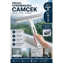 Ekostem Çok Fonksiyonlu Süngerli ve Fırçalı Pratik Oynarbaşlıklı Cam Sileceği