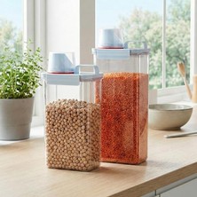 Fimer 2'li Büyük Boy Saklama Kabı – Ölçekli Kapak, Sızdırmaz Erzak Bakliyat ve Deterjan Için Çok Amaçlı Set (2300-2800 Ml)