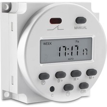 Fimer LCD Zamanlayıcı Programlanabilir CN101A Dc 12V Sıvı Kristal Ekran Dijital LCD Güç Haftalık Zamanlayıcı Röle Anahtarı Kontrolü Su Geçirmez Kapaklı Beyaz