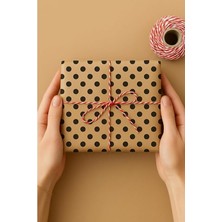 Fimer Adet Ambalaj Kağıdı, Hediye Paket Kağıdı, Kraft Puantiye (70X100CM)