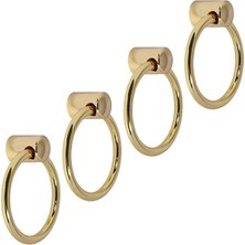 Fimer Nobel Sarkaç Dolap Çekmece Kulpu Kulbu Gold Metal Halka Kulp (4 Adet)
