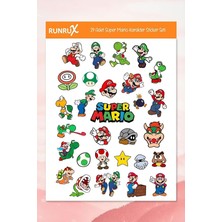 Fimer Mario Etiket - Ajanda, Defter, Laptop, Telefon, Scrapbook Sticker