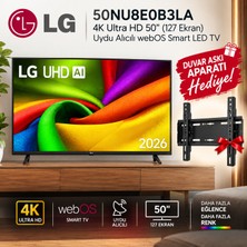 Lg 50NU8E0B3LA 4K Ultra Hd 50" 127 Ekran Uydu Alıcılı Webos Smart LED Tv+Askı Aparatı Hediye