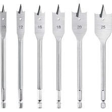 Fimer Home 6'lı Yaprak Matkap Ucu Seti – Ahşap Delme Uçları, Geniş Ağızlı Punch Seti, Yüksek Karbon Çelik, Sert Ahşap ve Yumuşak Ağaçlar Için, Dayanıklı Delici Uç Takımı