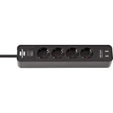 Fimer USB Hızlı Şarj Özellikli 4 Soketli Priz Siyah