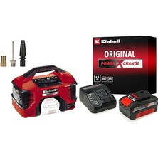 Fimer Pressıto Hibrit, Akülü-Elektrikli Kompresör + Einhell 18V 4,0 Ah Pxc Starter Kit, Akü & Şarj Cihazı