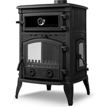 Fimer Stove Sirius Maxi Pik Döküm Fırınlı Camlı Soba FS-011YK, Yan Kapak, Odun Kömür, 63X55X95 Cm, 160 Kg, 18.21 Kw