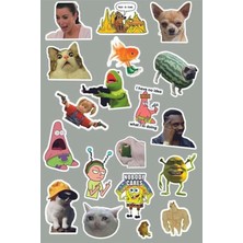 Fimer Meme Funny Temalı Laptop Tablet Telefon Sticker Seti