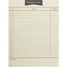 Fimer Kütüphane Kartı Için Not Defteri, Yapılacaklar Listesi, 150 Yaprak, Görev Planlayıcı, Günlük Düzenleyici, Not Defteri, Öncelik Kontrol Listesi, Tarihsiz, 15,2 x 20,3 cm